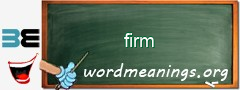 WordMeaning blackboard for firm